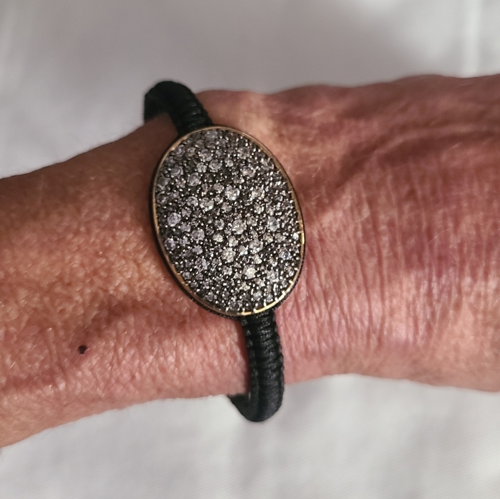 2 for 18  Black silver bracelet